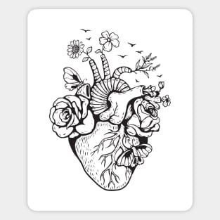 heat anatomical floral Magnet